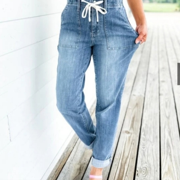 Judy Blue  Medium Wash Pull On Joggers - Picture 4 of 15